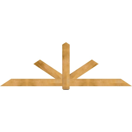 Ekena Millwork Kennewick Rough Sawn Timber Gable Bracket, Western Red Cedar, 108"W x 36"H x 2"D x 6"F, 8/12 Pitch GBW108X36X0206KEN00RWR